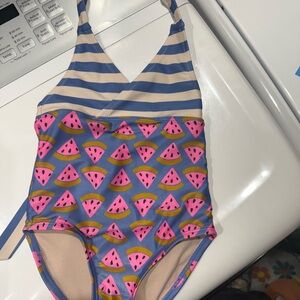 Tea Collection Vibrant Blue and Pink One Piece Swimsuit